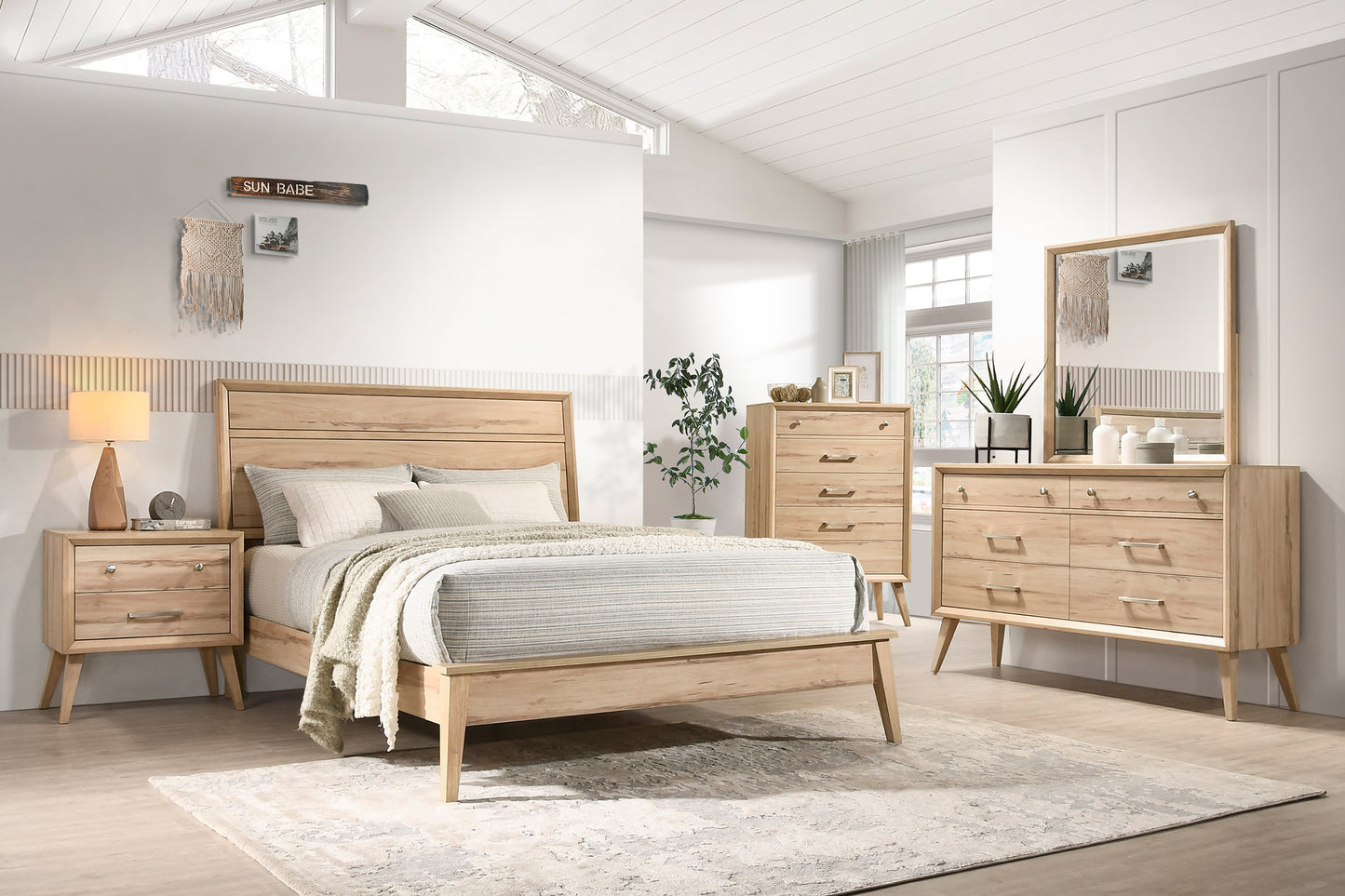 1444 4PC Bedroom Set (QB+NS+DR+MR)