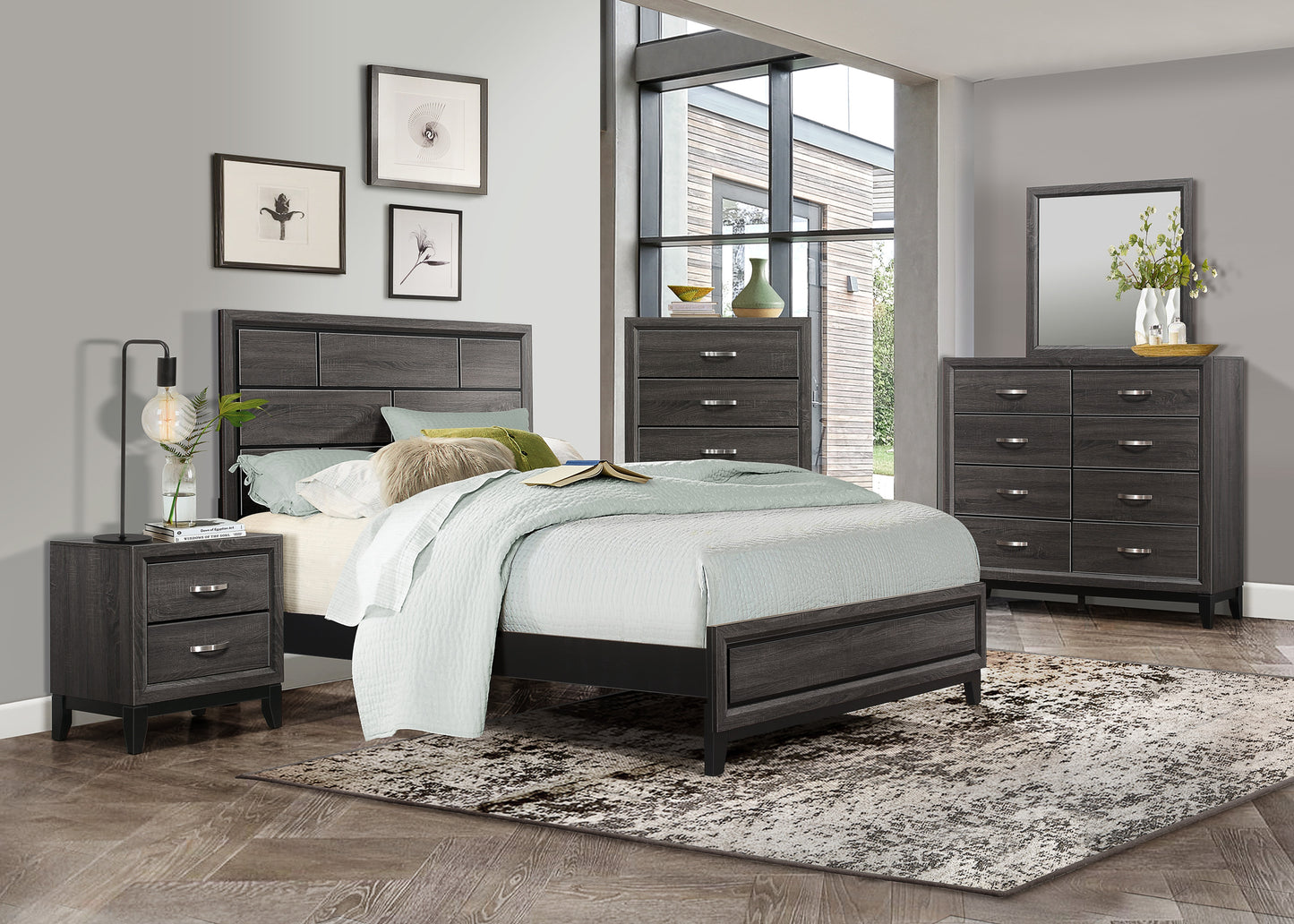 1645 4PC Bedroom Set (QB+NS+DR+MR)