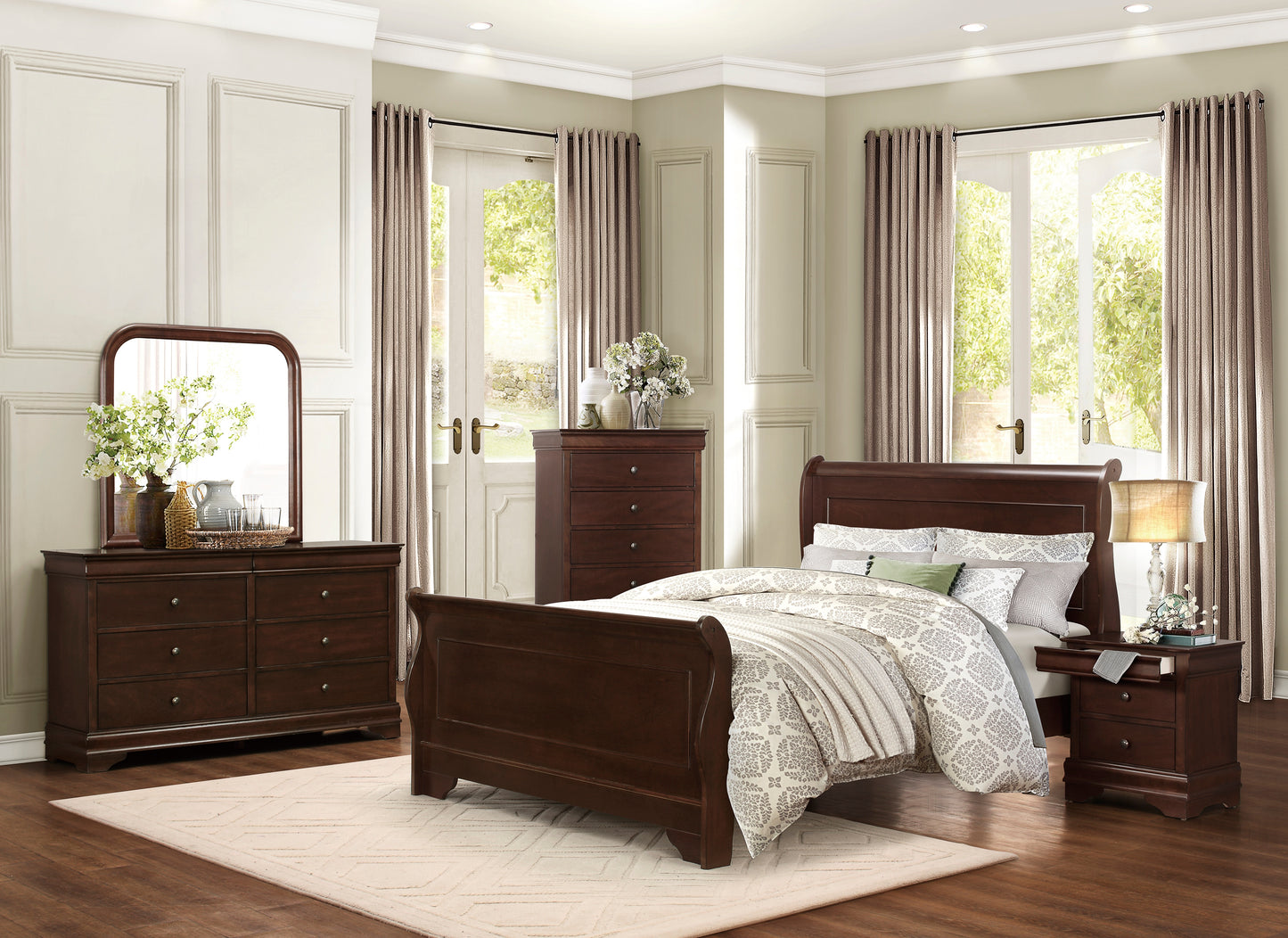 1856 4PC Bedroom Set (QB+NS+DR+MR)