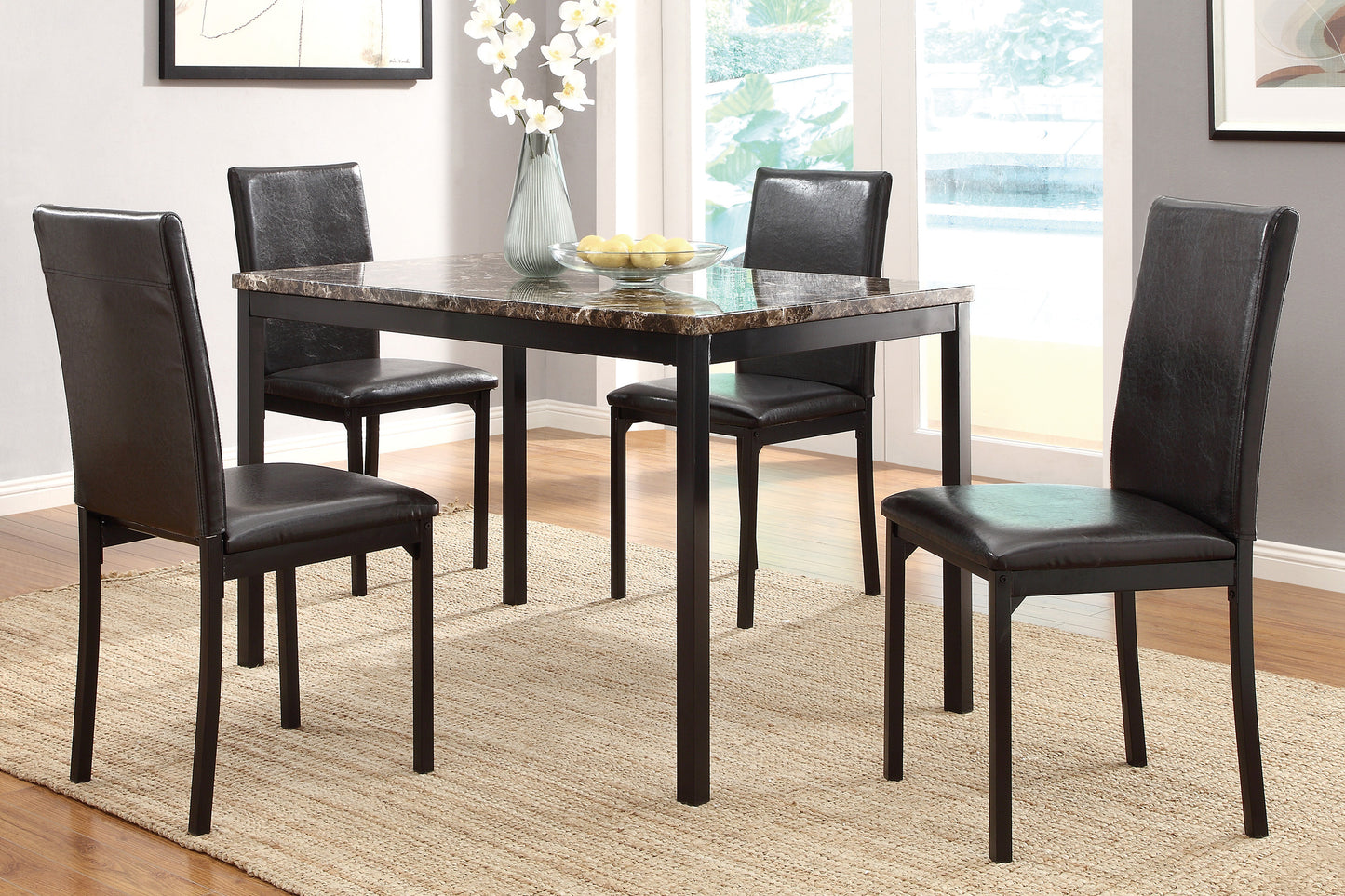 2601-48 5PC Dining Set (TB+4S)