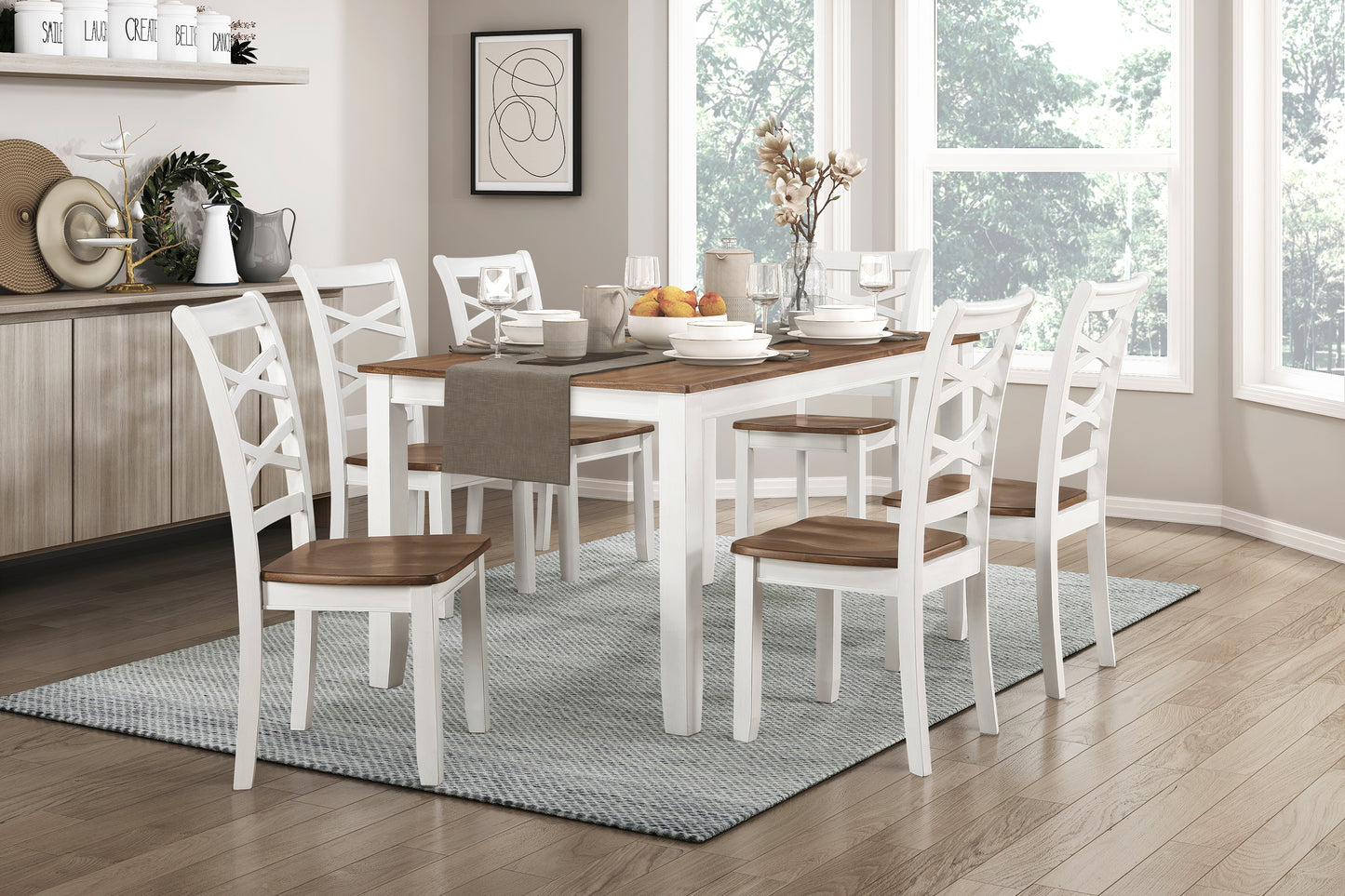 5894N 7PC Dining Set (TB+6S)