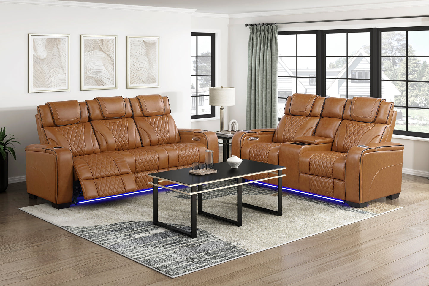 8449 2PC Set: Sofa, Love (Power)