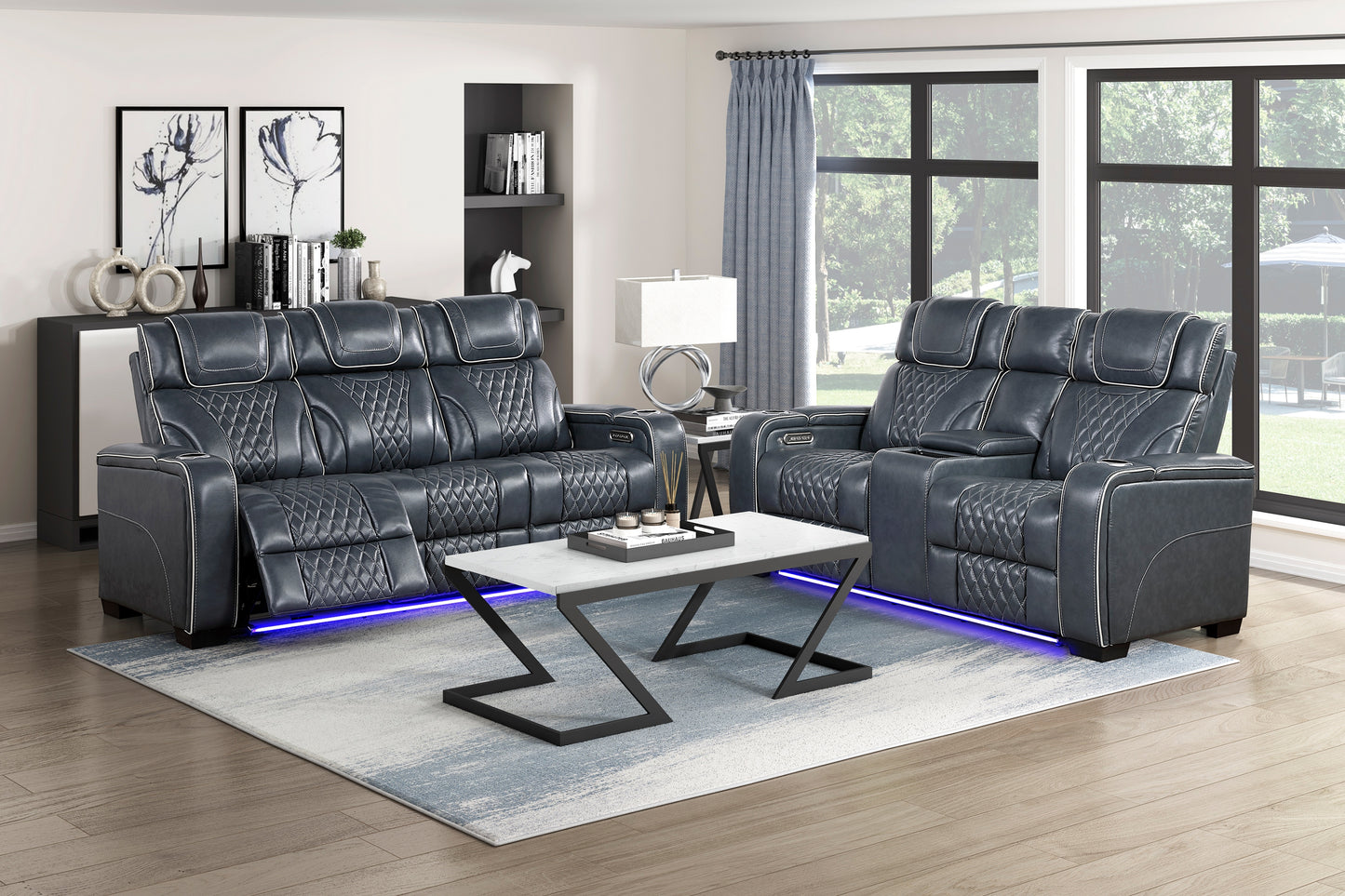 8449 2PC Set: Sofa, Love (Power)