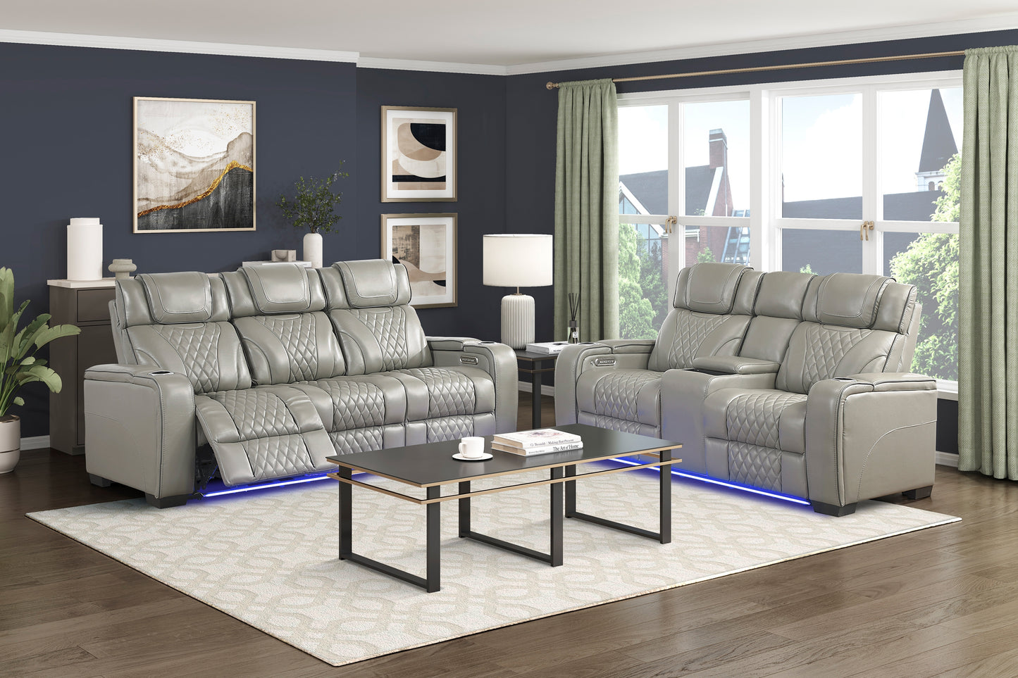 8449 2PC Set: Sofa, Love (Power)