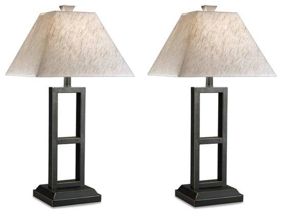 L318924 2PC Metal Table Lamp Set