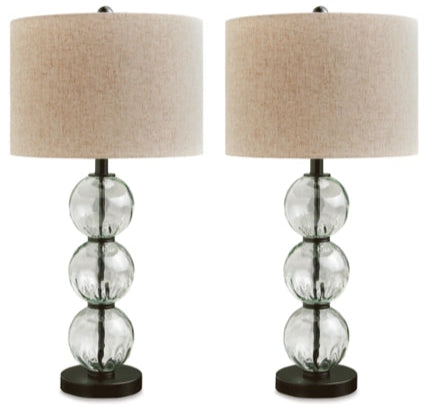 L431604 2PC Glass Table Lamp Set