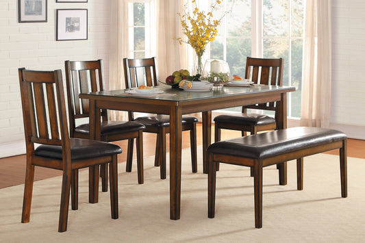 5511 6PC Dinette Set (TB+4S+BENCH)