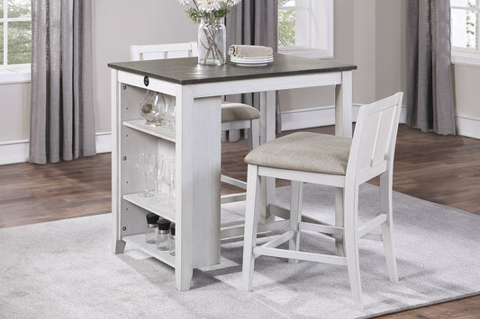 5773WH 3PC Counter Height Set
