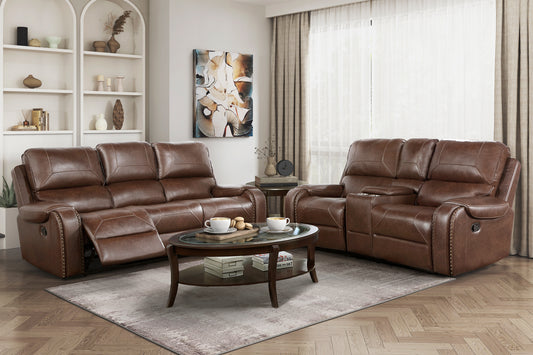 8549BR 2PC Set: Sofa, Love