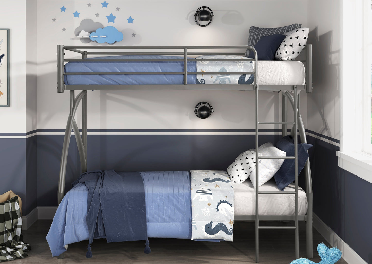 B2020GY Youth Twin/Twin Bunk Bed